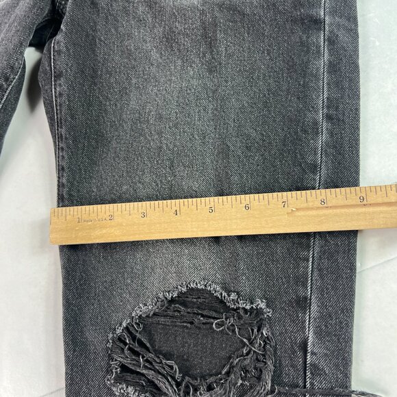 Levi's Jeans Women's 27x27* Big E Wedgie Straight Black Distressed Denim Tag 26 - Picture 13 of 16